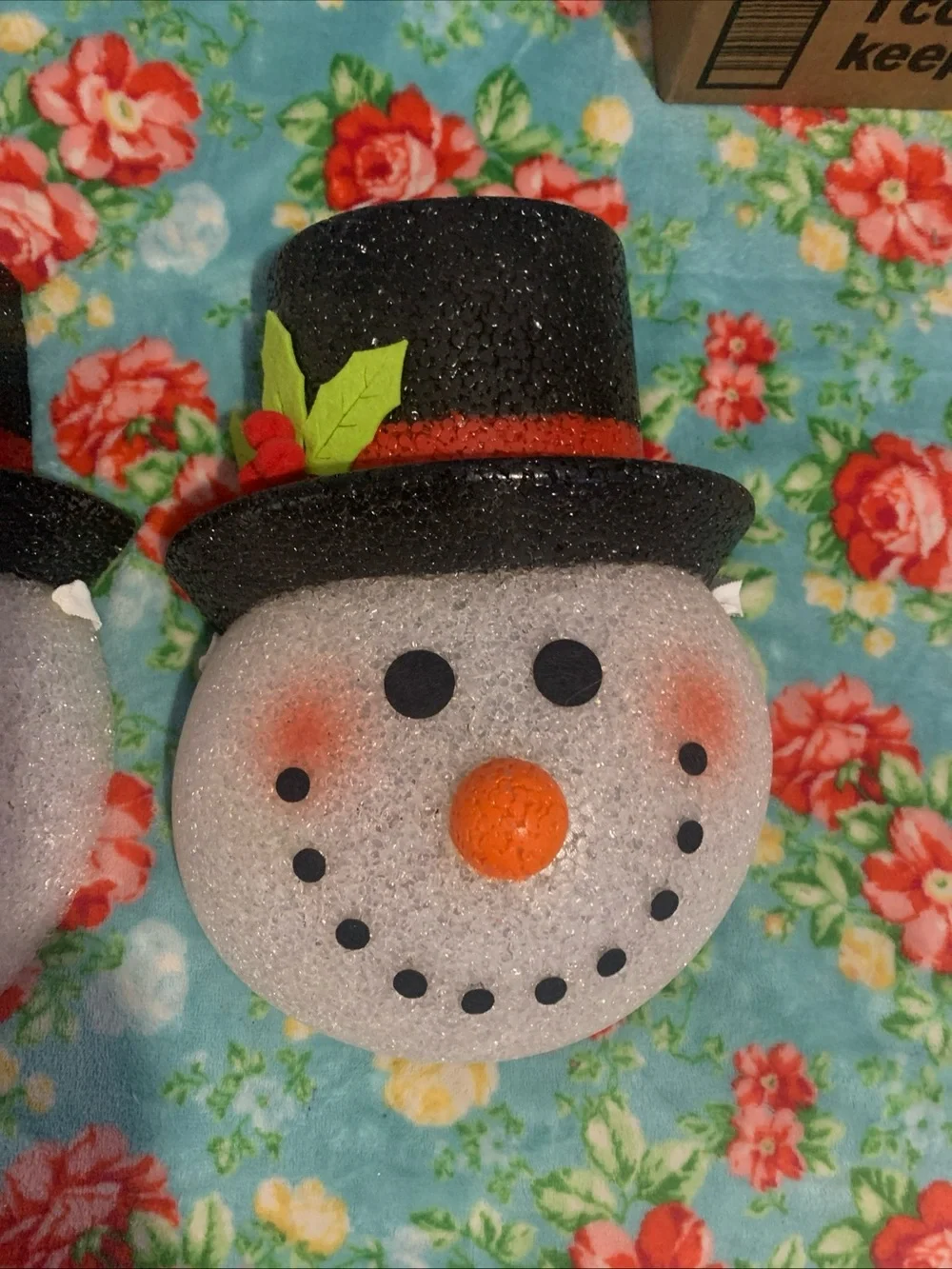 Frosty The Snowman Like Plastic Porch/Garage Light Covers